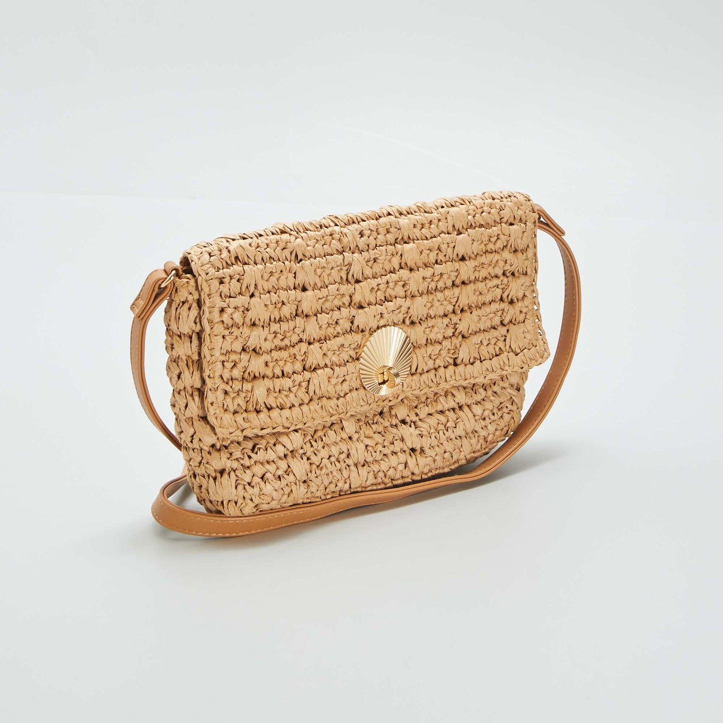 Straw clutch BROWN