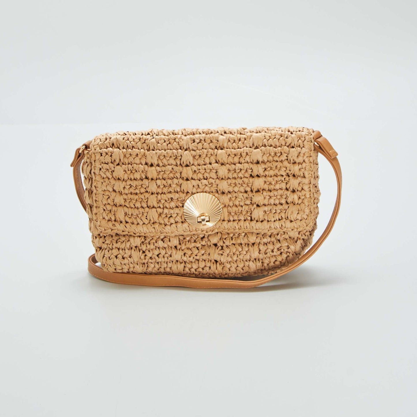 Straw clutch BROWN