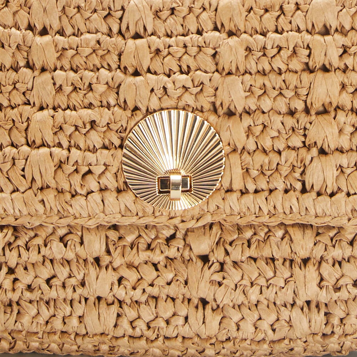 Straw clutch BROWN