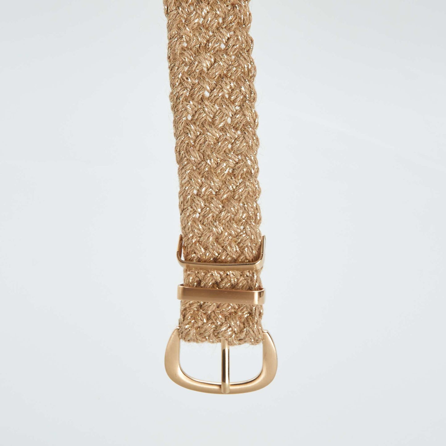 Jute belt with metallic thread BEIGE