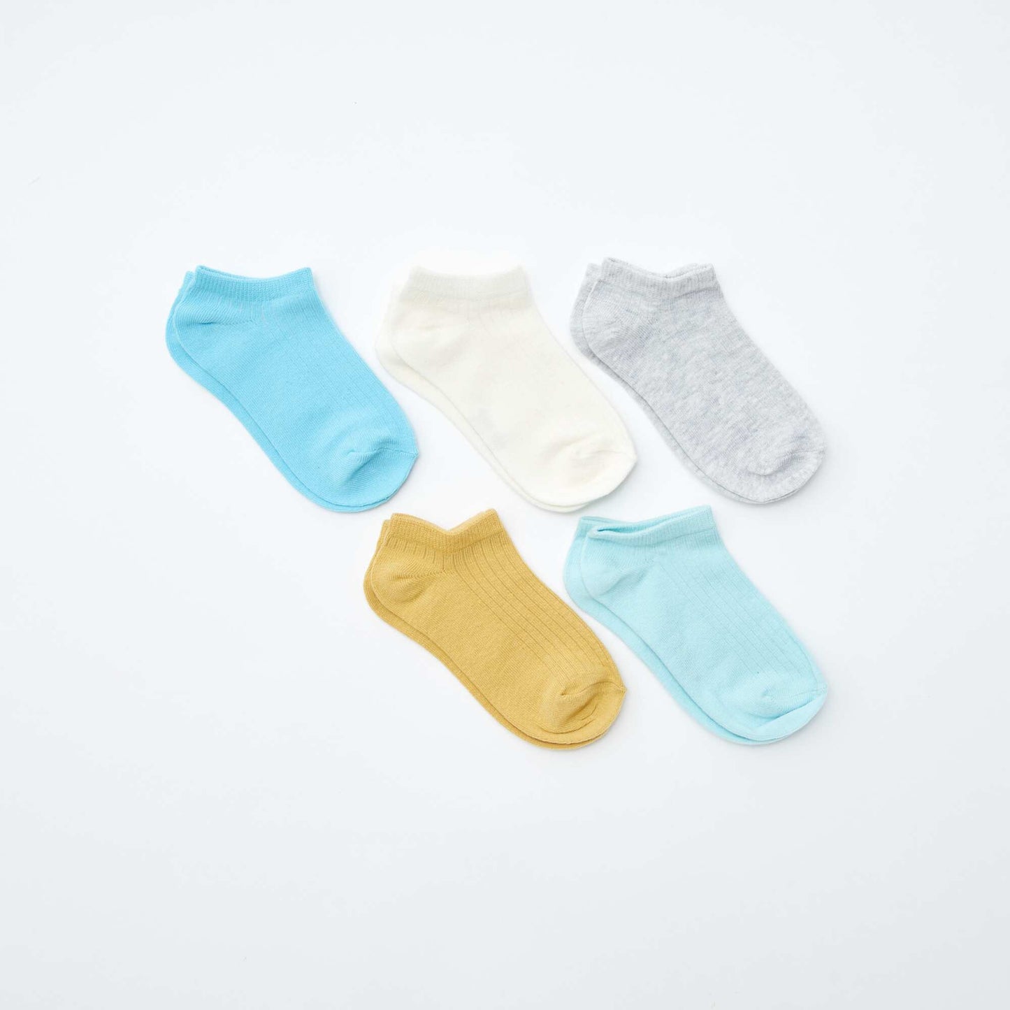 Pack of 5 pairs of invisible socks BLUE