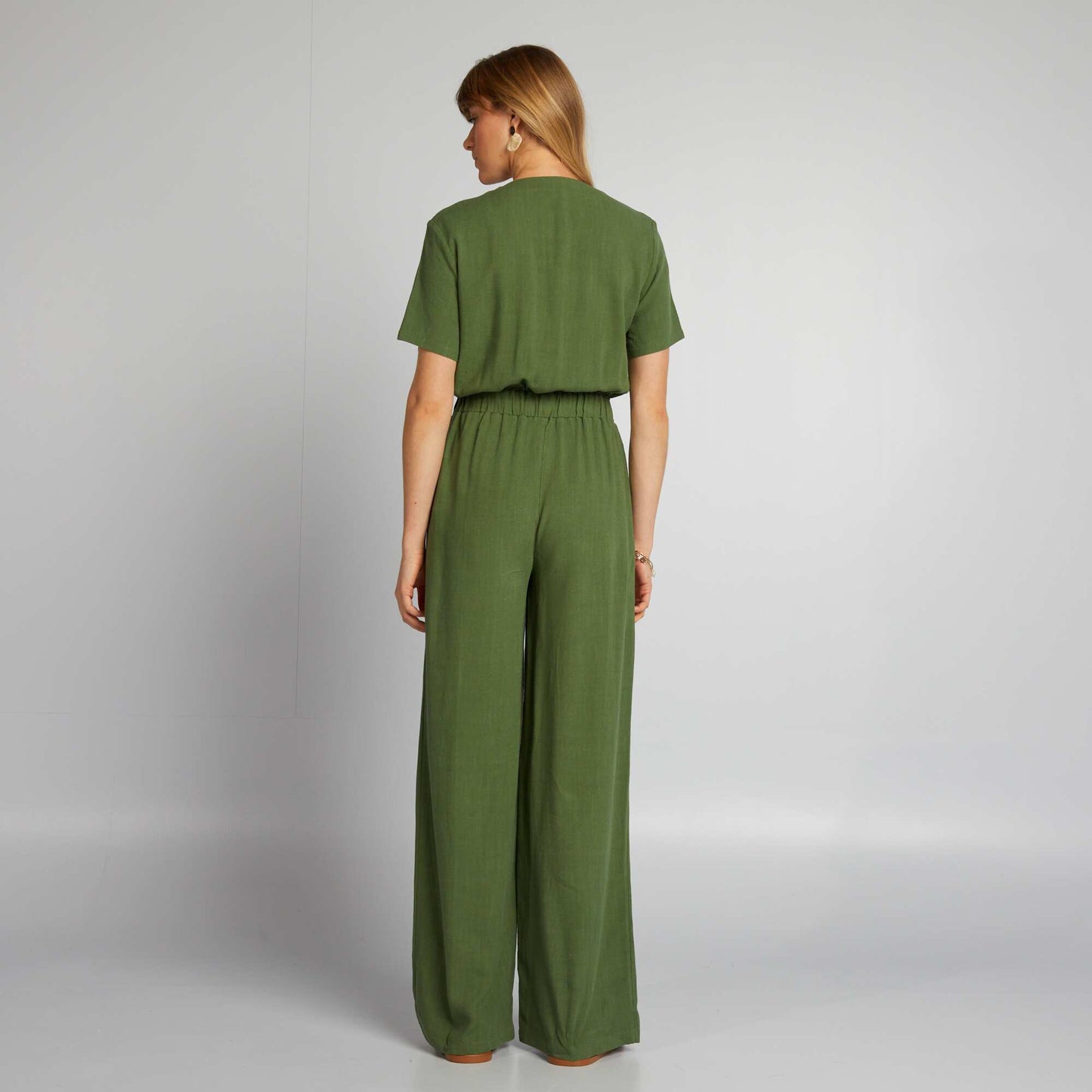 Linen jumpsuit GREEN