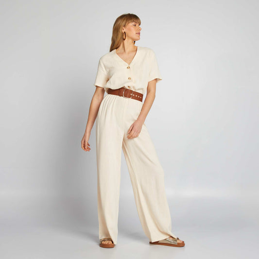 Linen jumpsuit WHITE