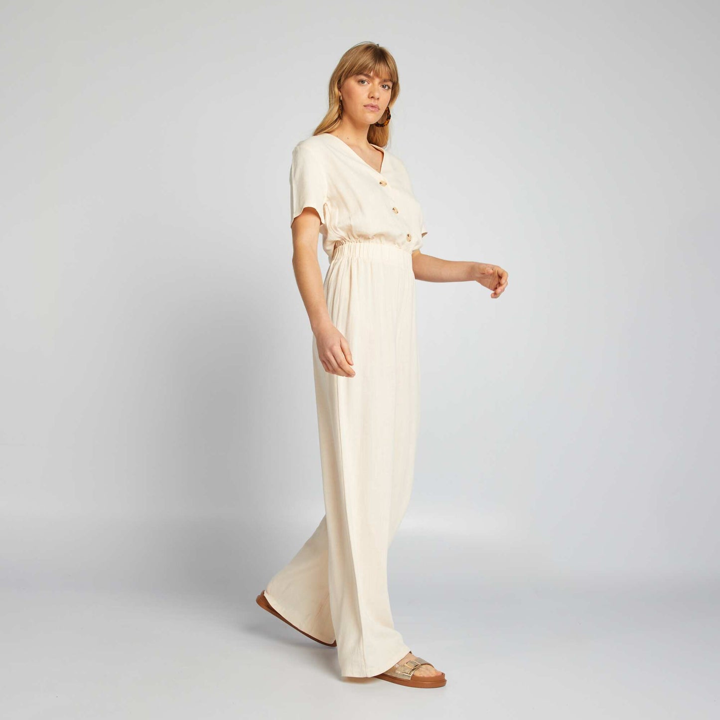 Linen jumpsuit WHITE