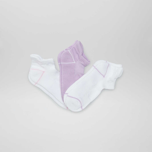 Pack of 3 pairs of invisible socks sport WHITE