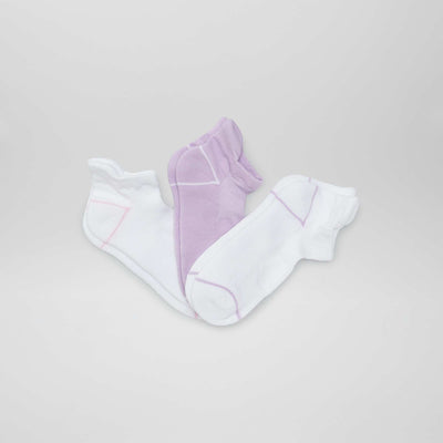 Pack of 3 pairs of invisible socks sport WHITE