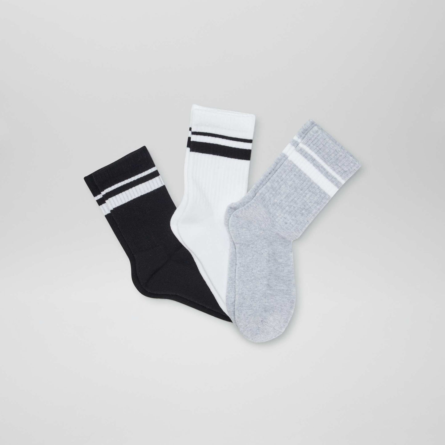 Pack of 3 pairs of sports socks GREY