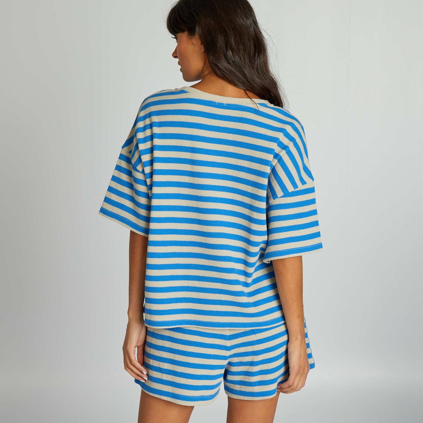 Striped short pyjama set - 2-piece set BLUE