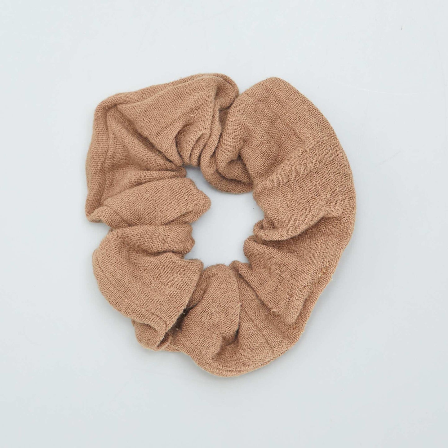 Pack of 2 linen-blend scrunchies BEIGE