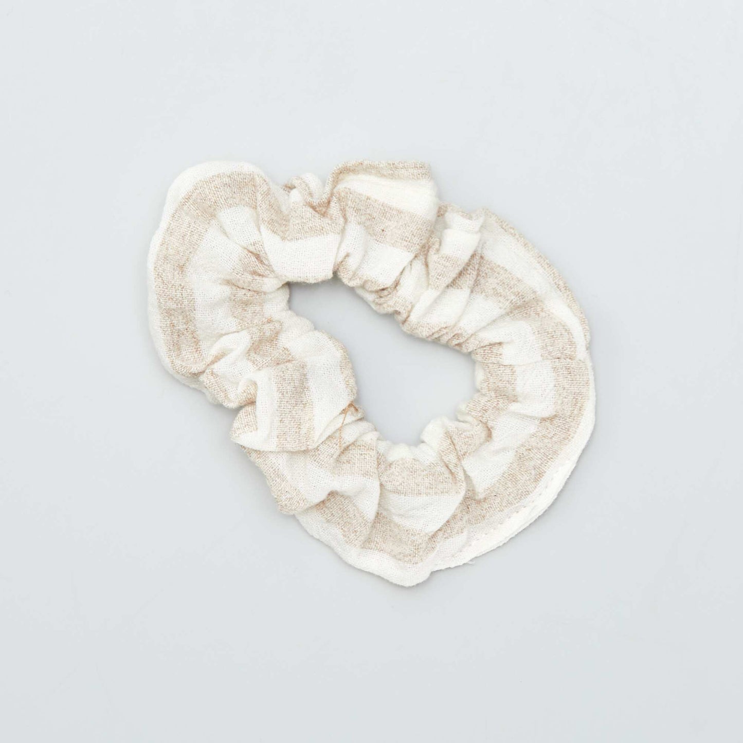 Pack of 2 linen-blend scrunchies BEIGE