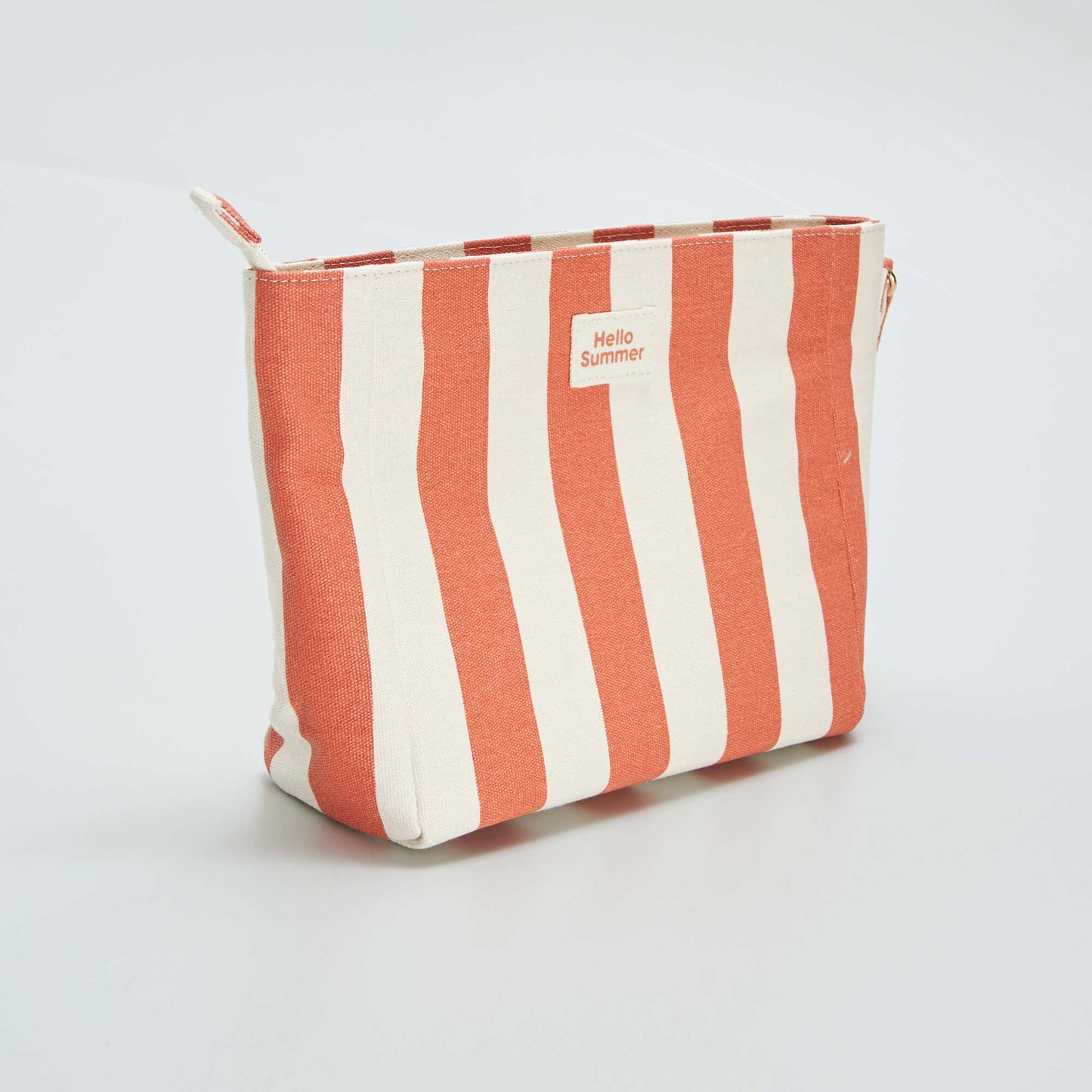 Striped wash bag RED