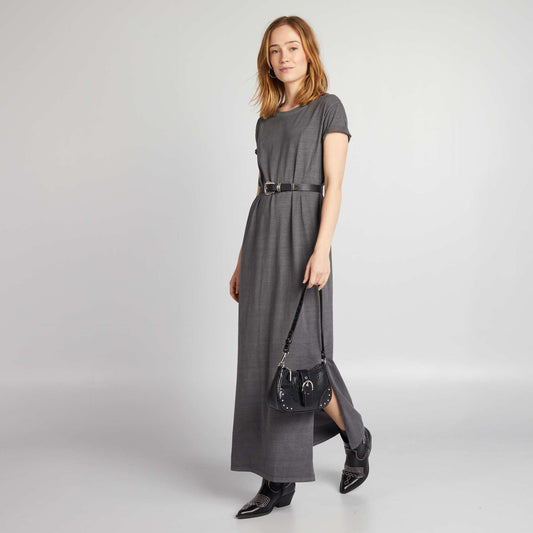 Maxi T-shirt dress BLACK