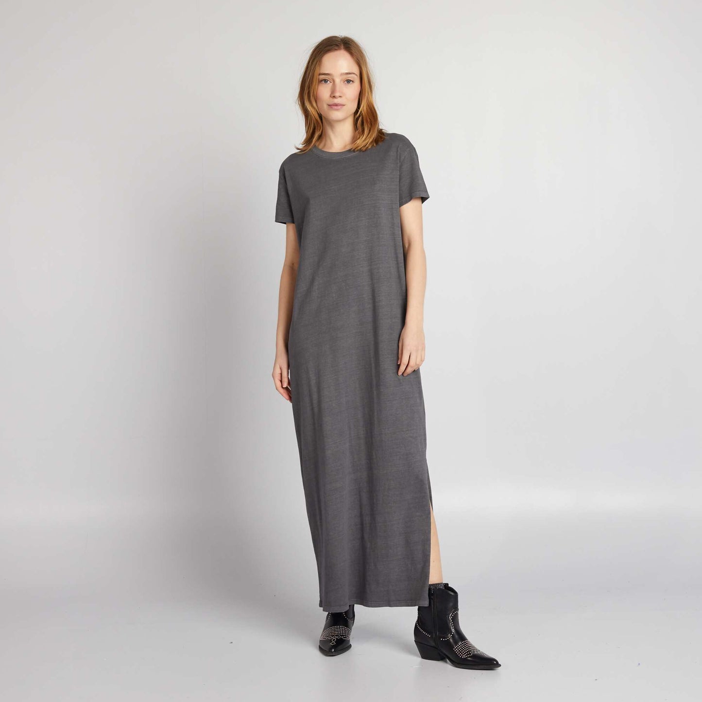 Maxi T-shirt dress BLACK