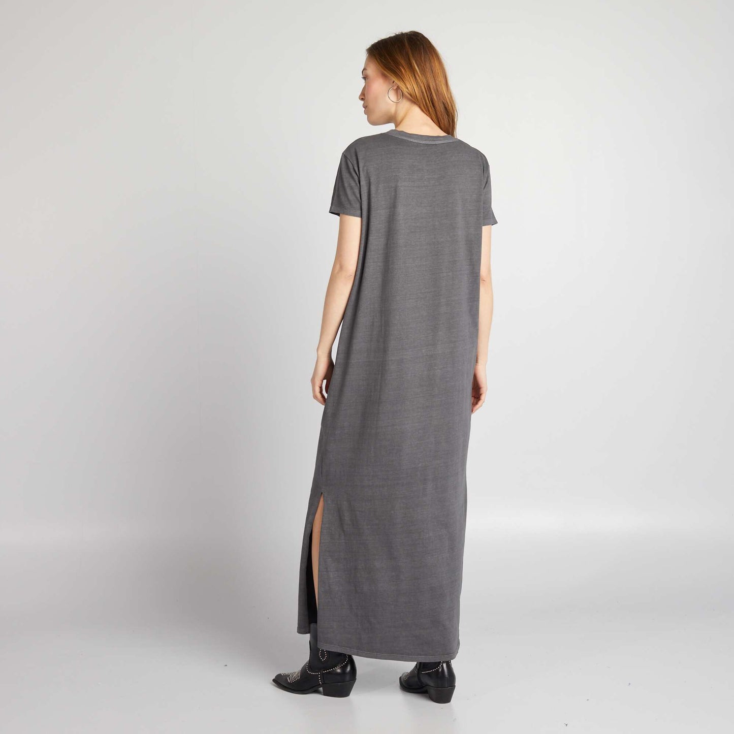 Maxi T-shirt dress BLACK