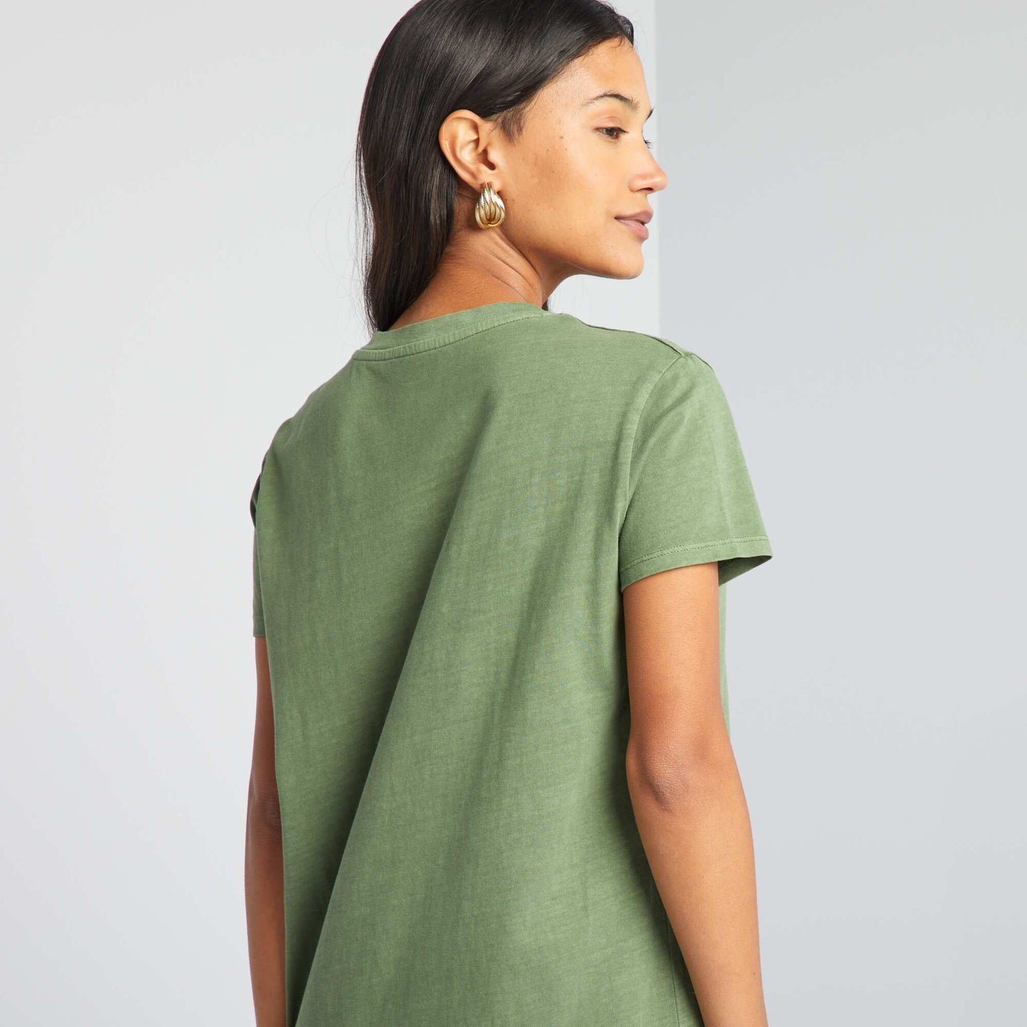 Maxi T-shirt dress GREEN