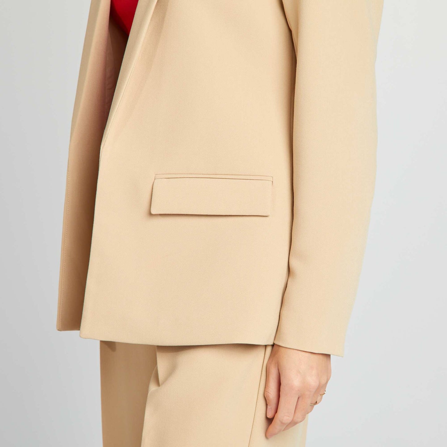 Mid-length blazer BEIGE