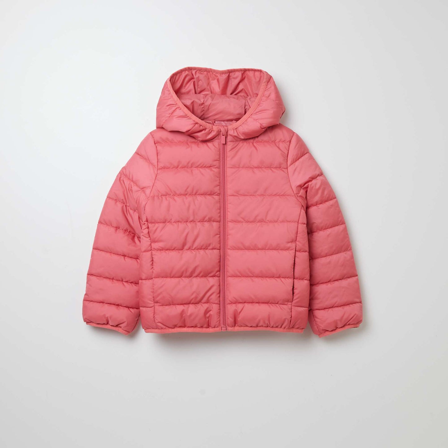 Quilted padded jacket with hood pink