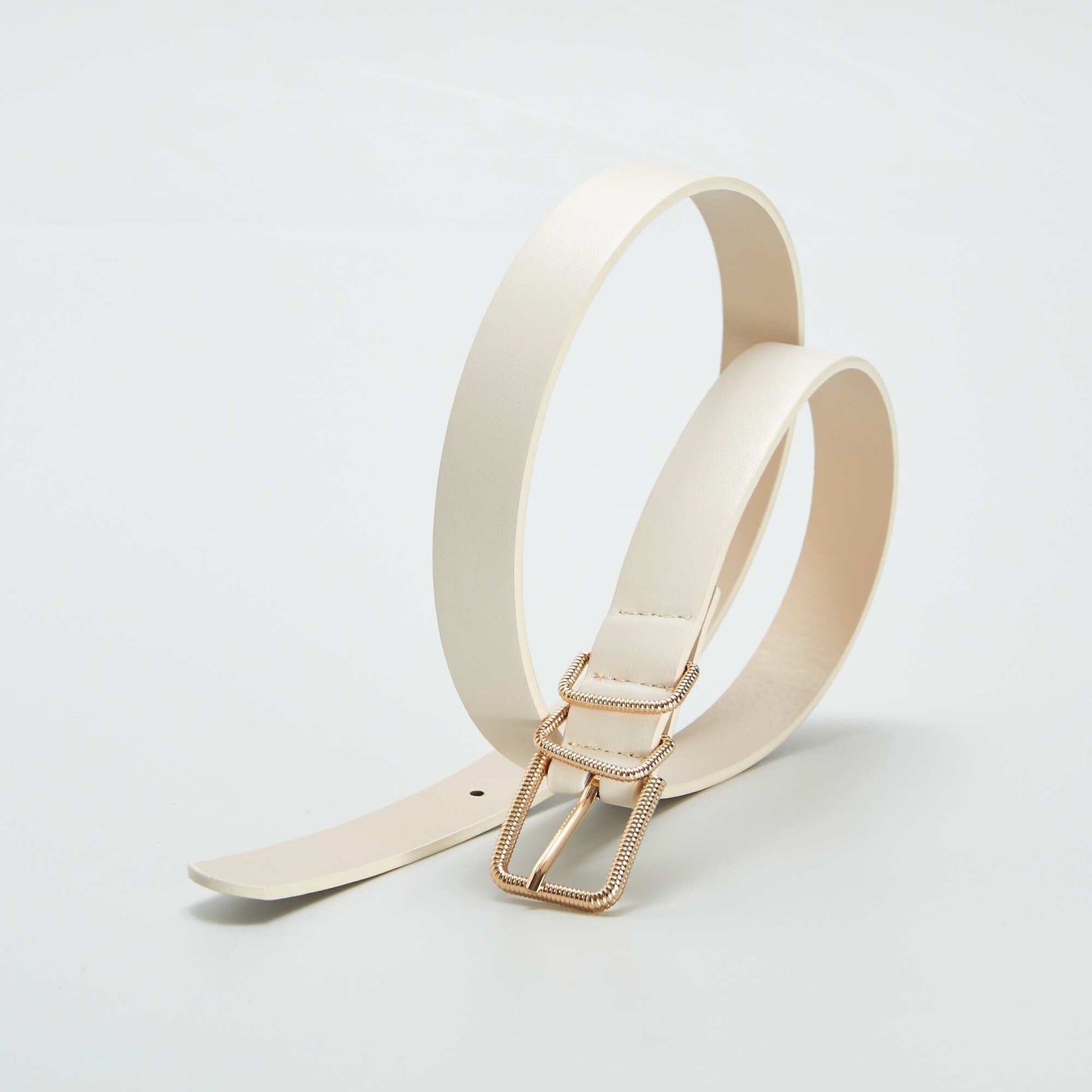 Smooth basic belt beige