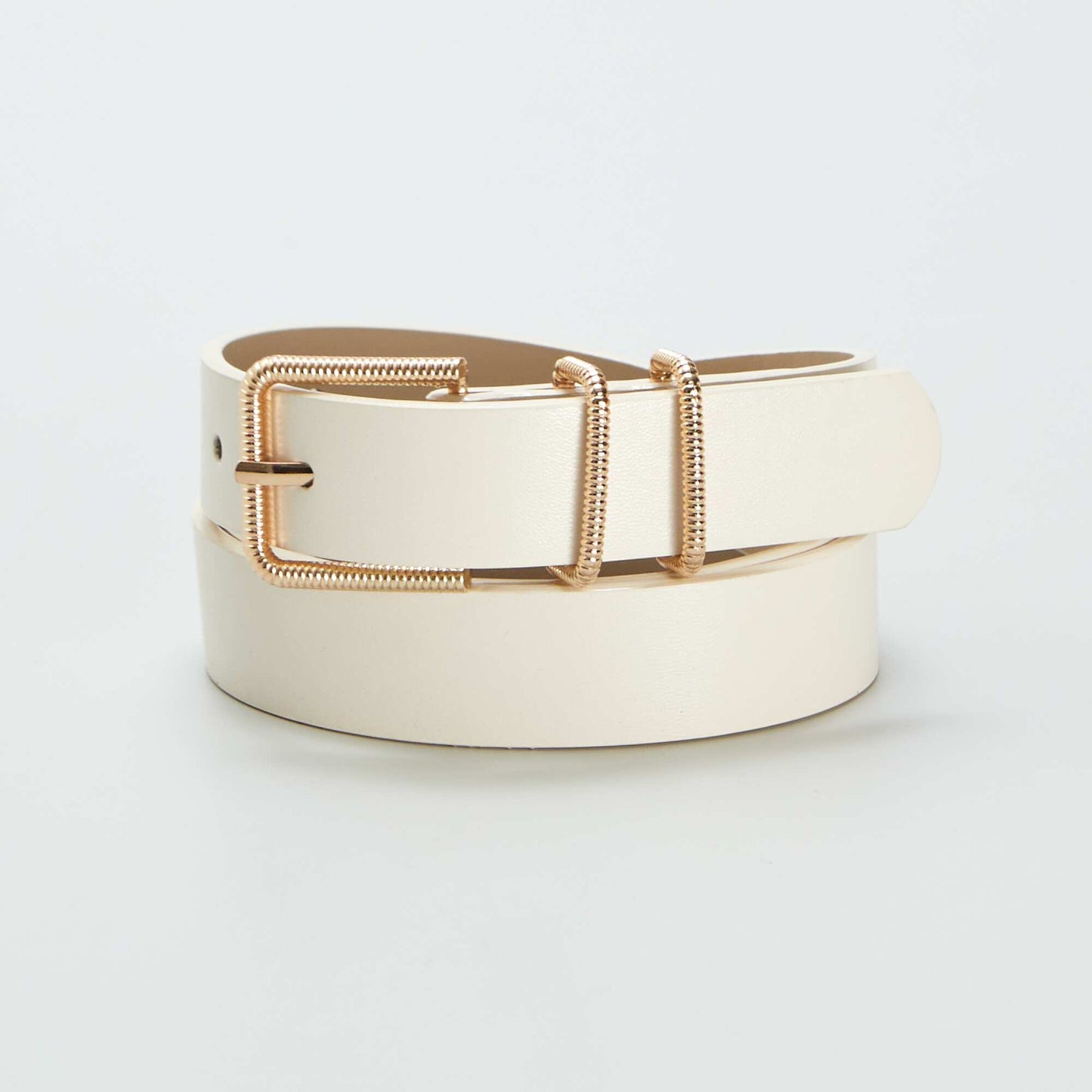 Smooth basic belt beige