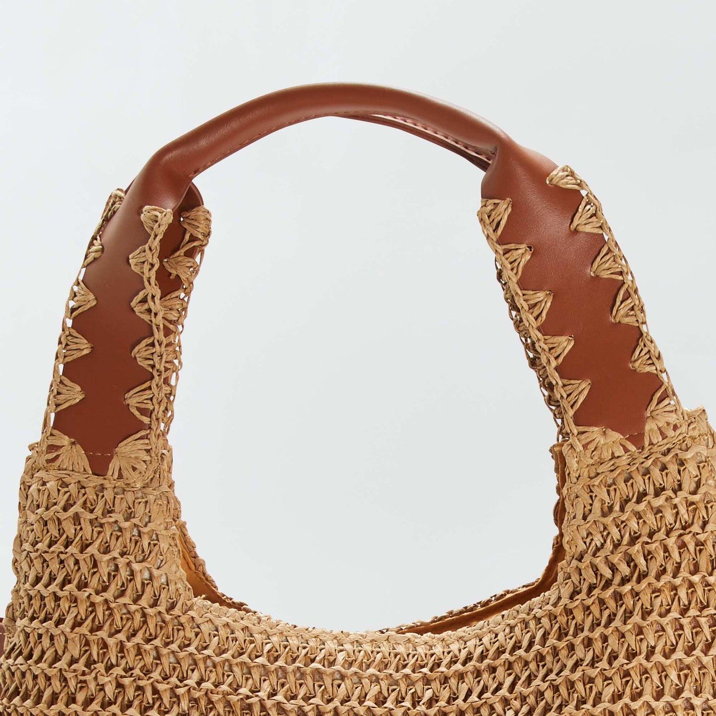 Straw bucket bag BEIGE