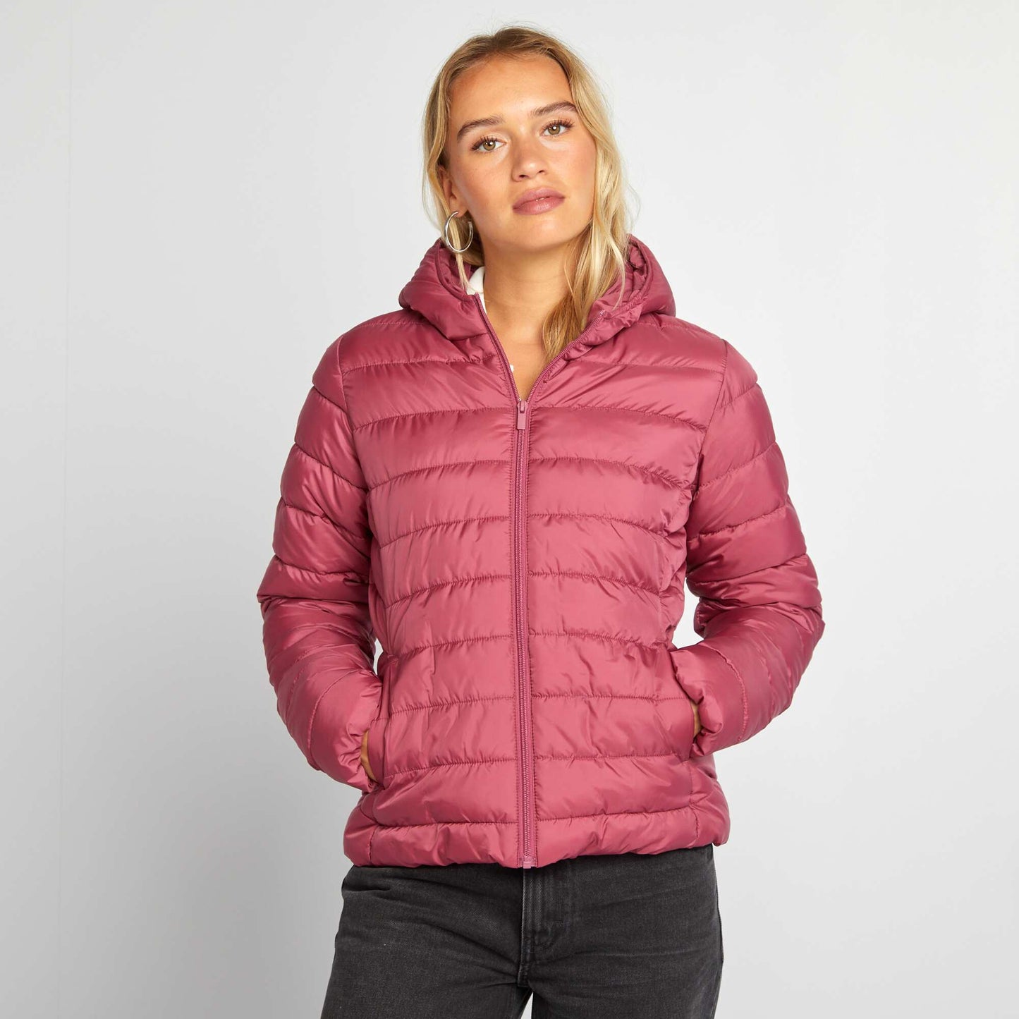 Lightweight quilted padded jacket PINK