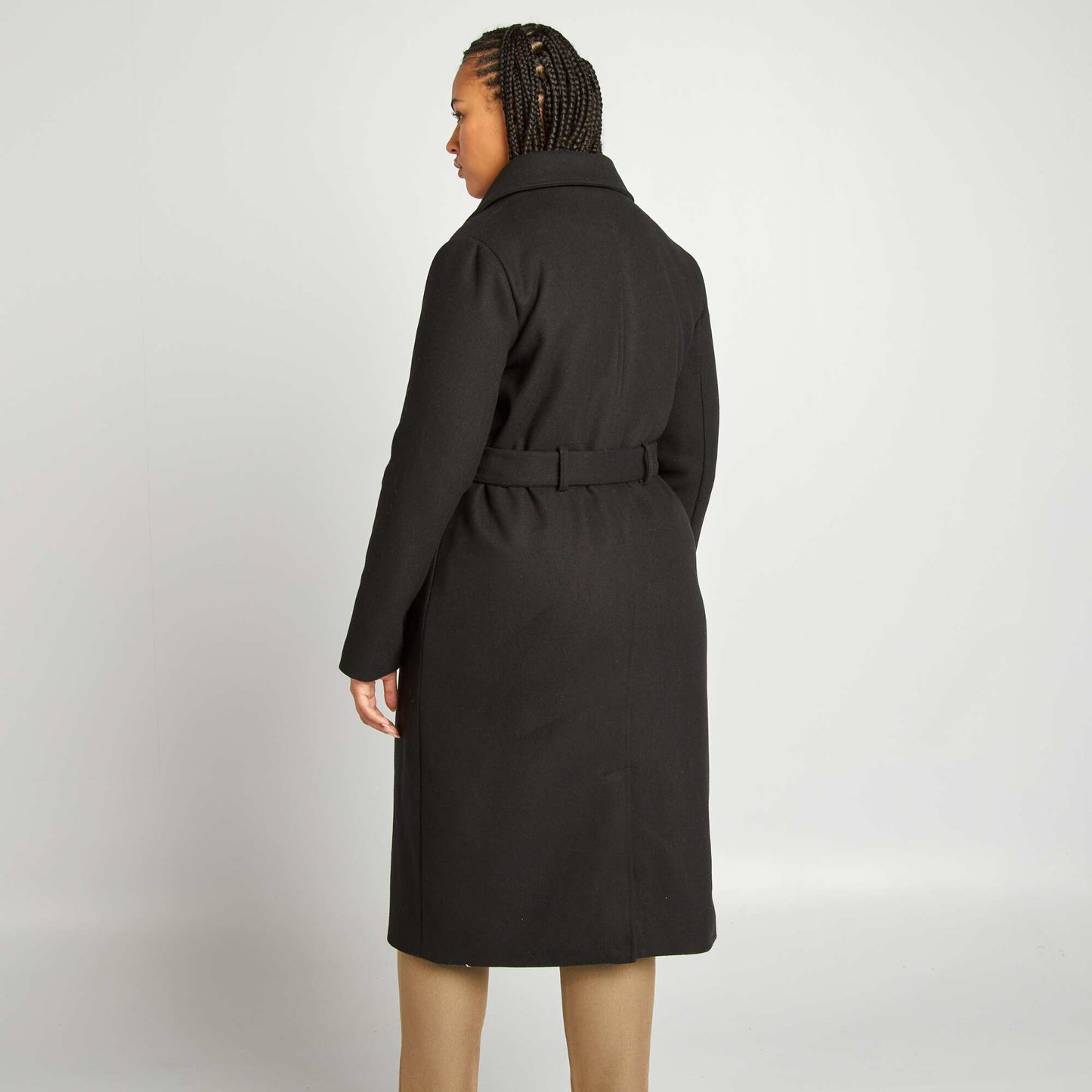 Wool blend coat black