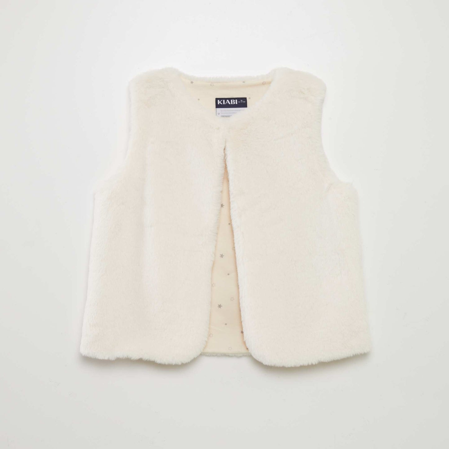 Faux fur gilet WHITE