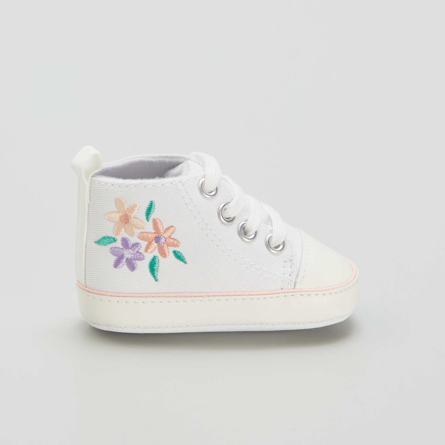 High-top canvas trainers WHITE