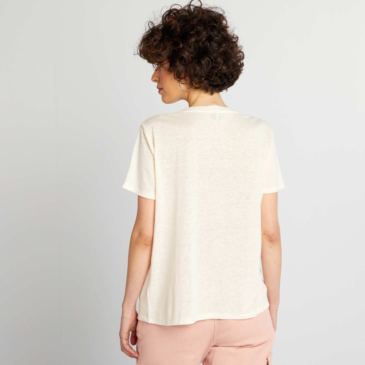 Basic short-sleeved T-shirt WHITE