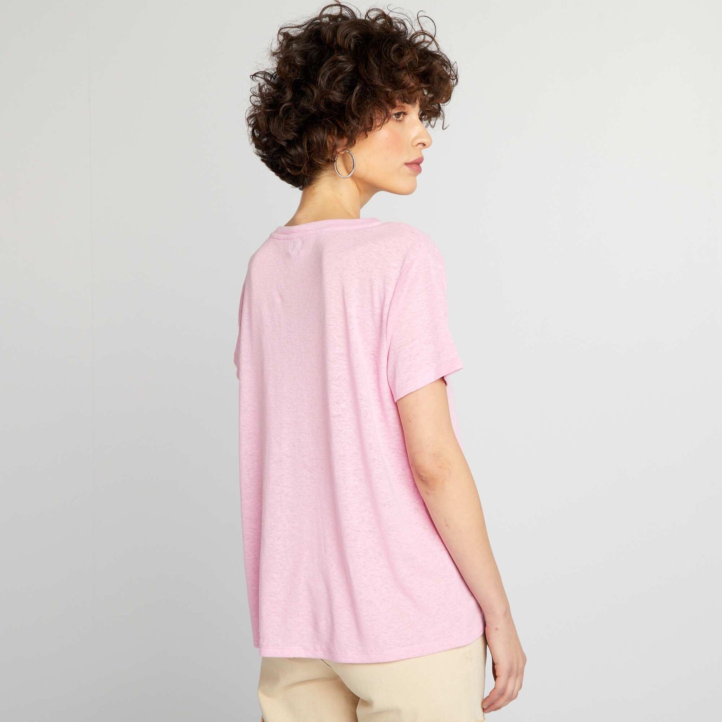 Basic short-sleeved T-shirt PURPLE