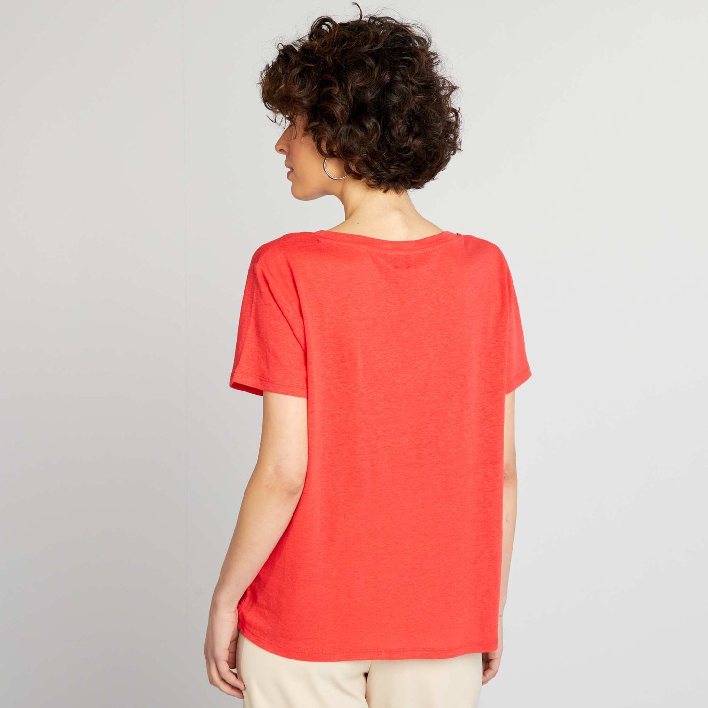 Basic short-sleeved T-shirt red