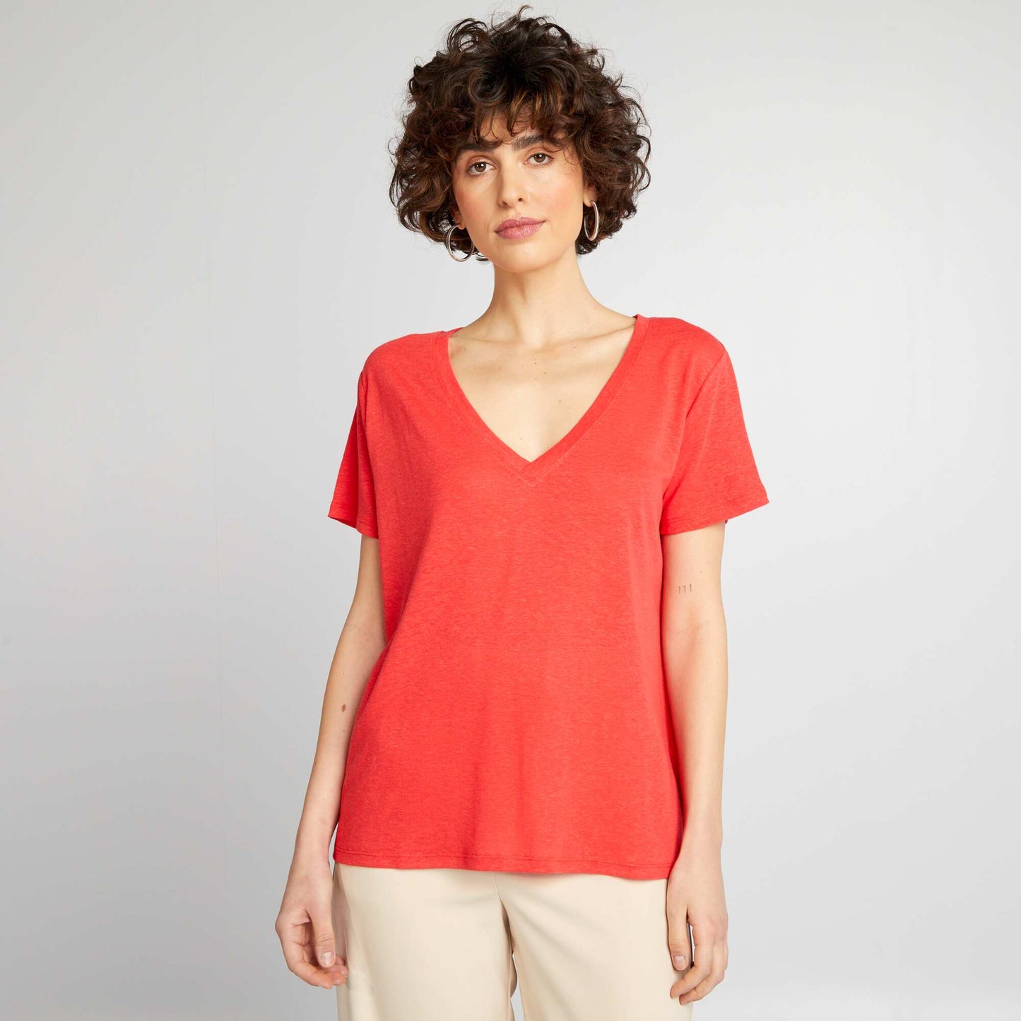 Basic short-sleeved T-shirt red