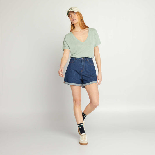 Basic short-sleeved T-shirt GREEN