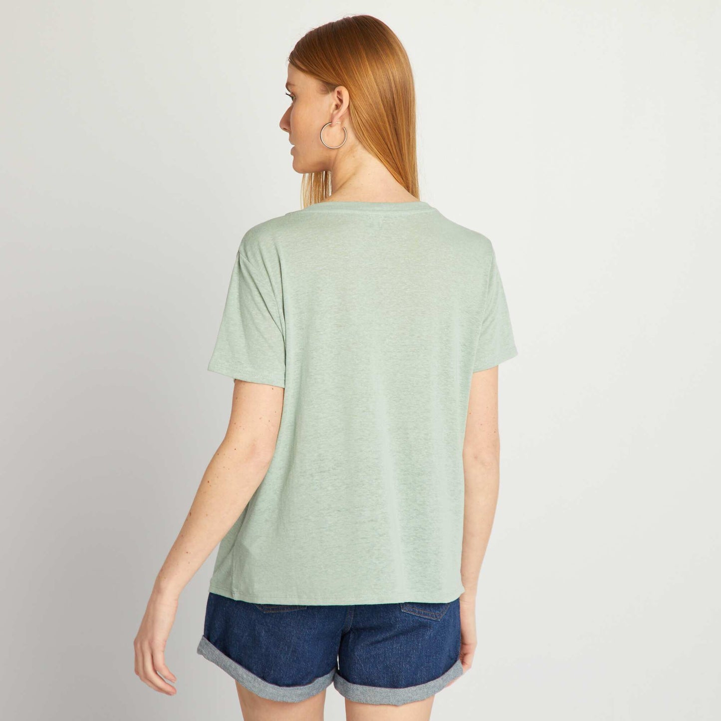 Basic short-sleeved T-shirt GREEN