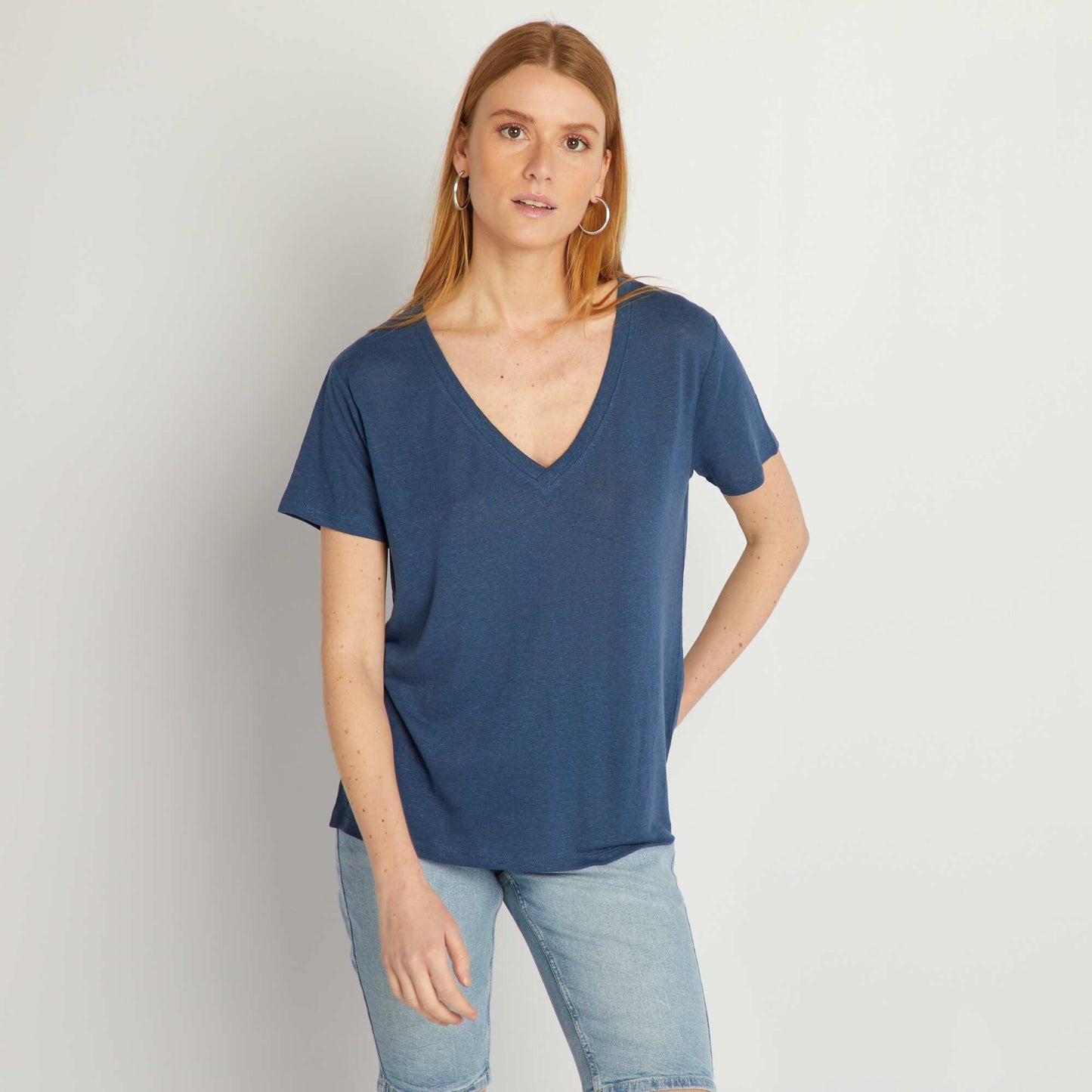 Basic short-sleeved T-shirt BLUE