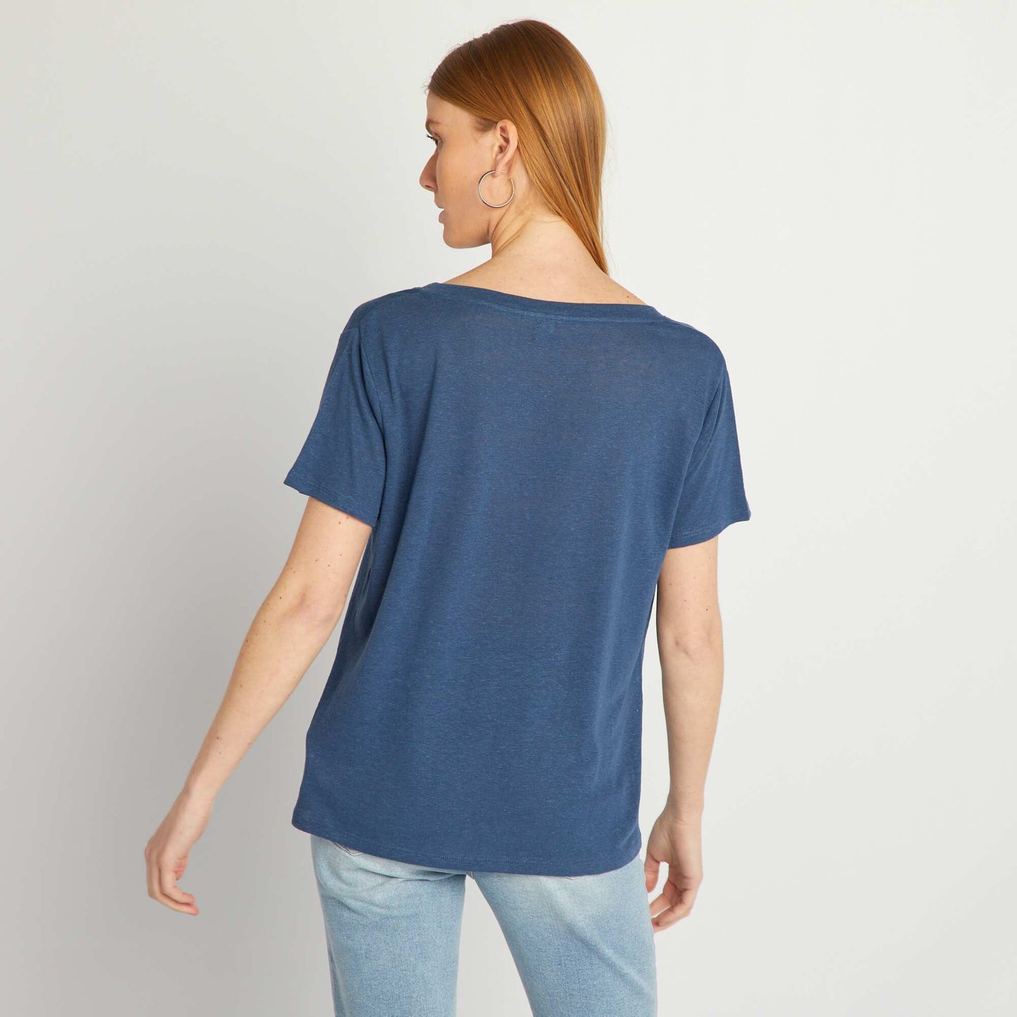 Basic short-sleeved T-shirt BLUE