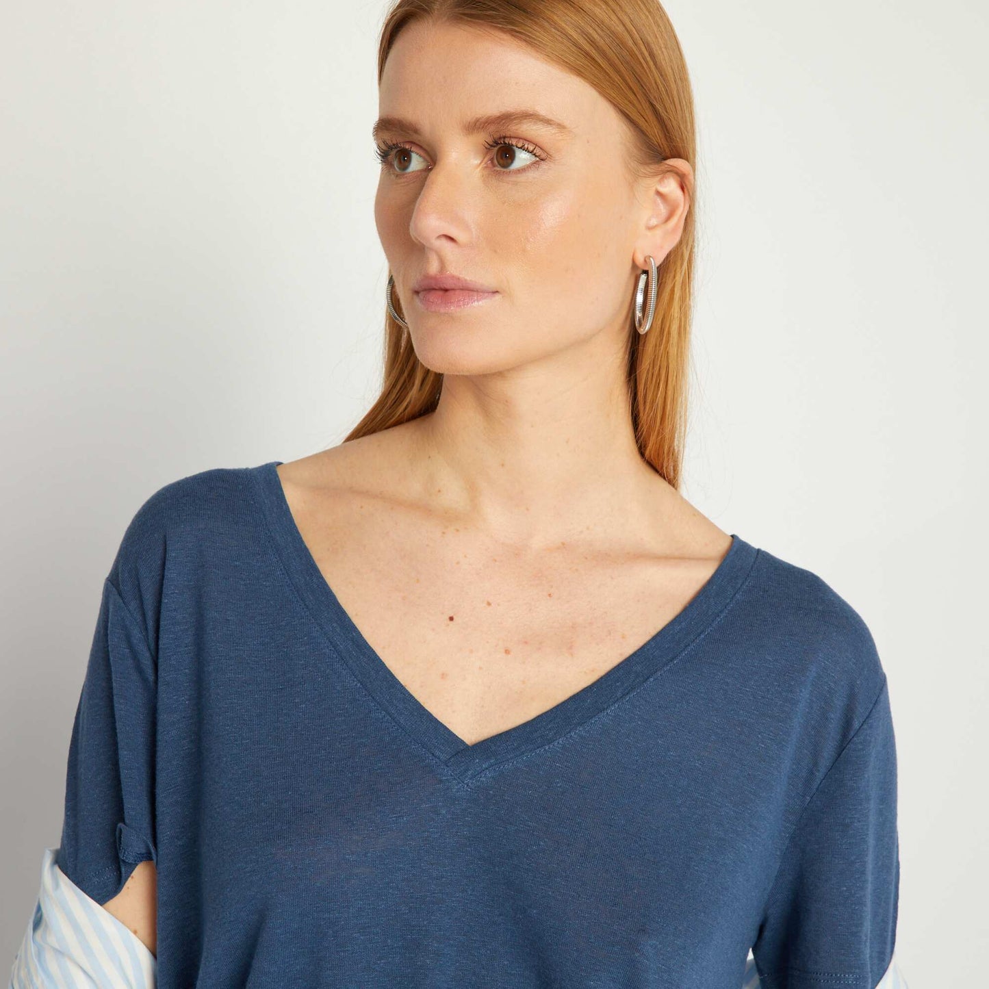 Basic short-sleeved T-shirt BLUE