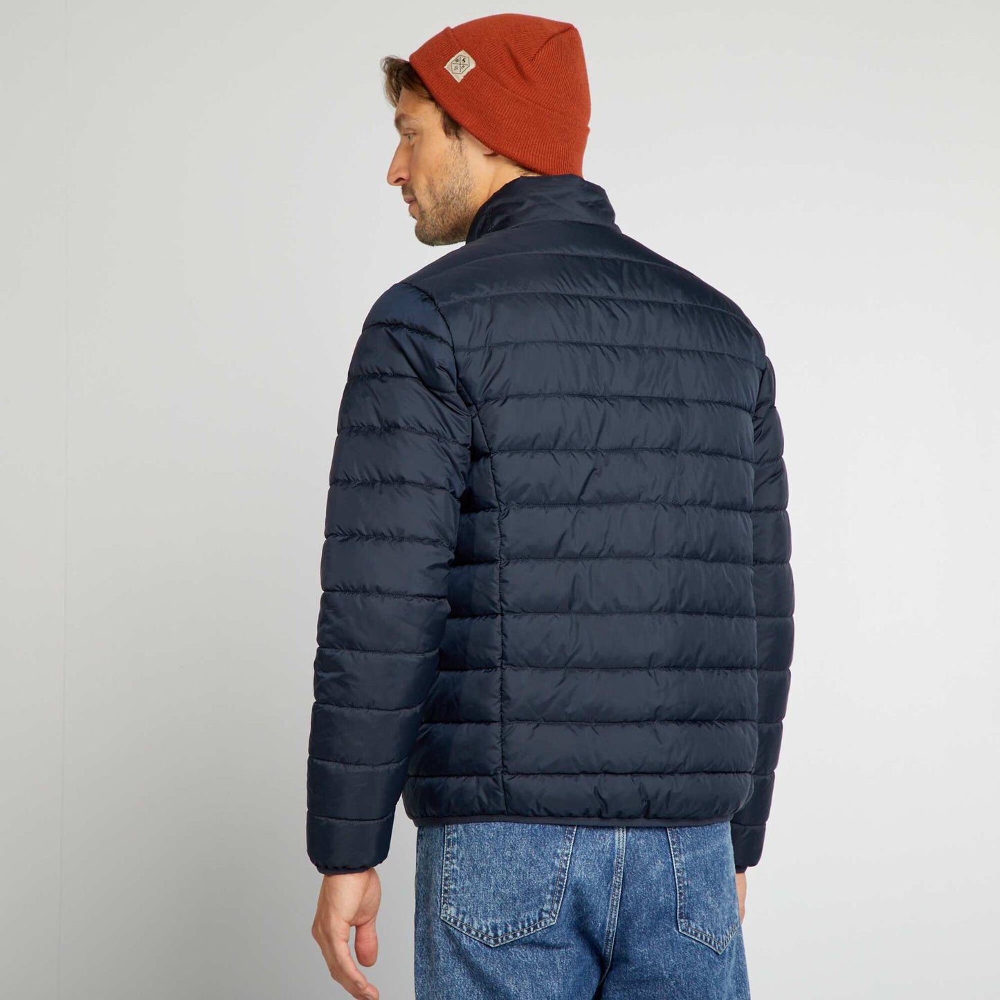 Lightweight quilted padded jacket blue