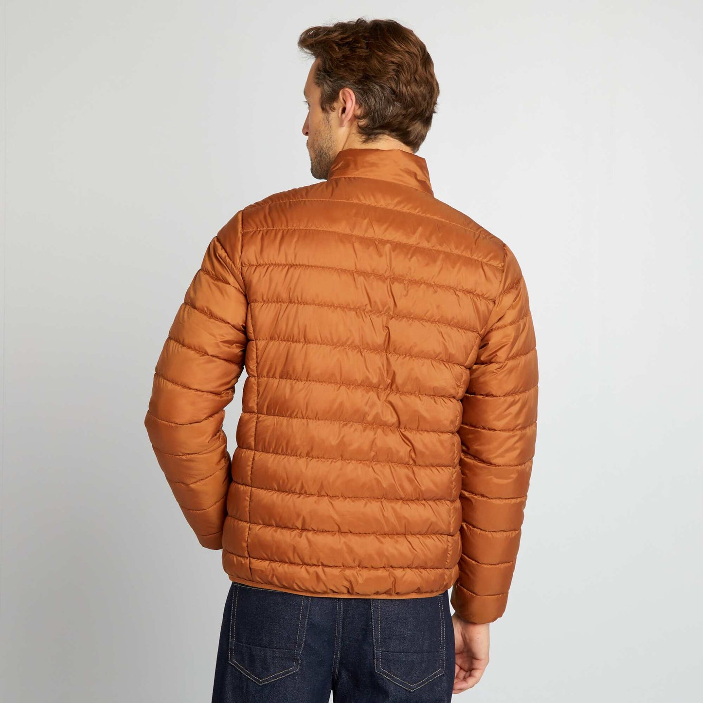 Lightweight quilted padded jacket BROWN