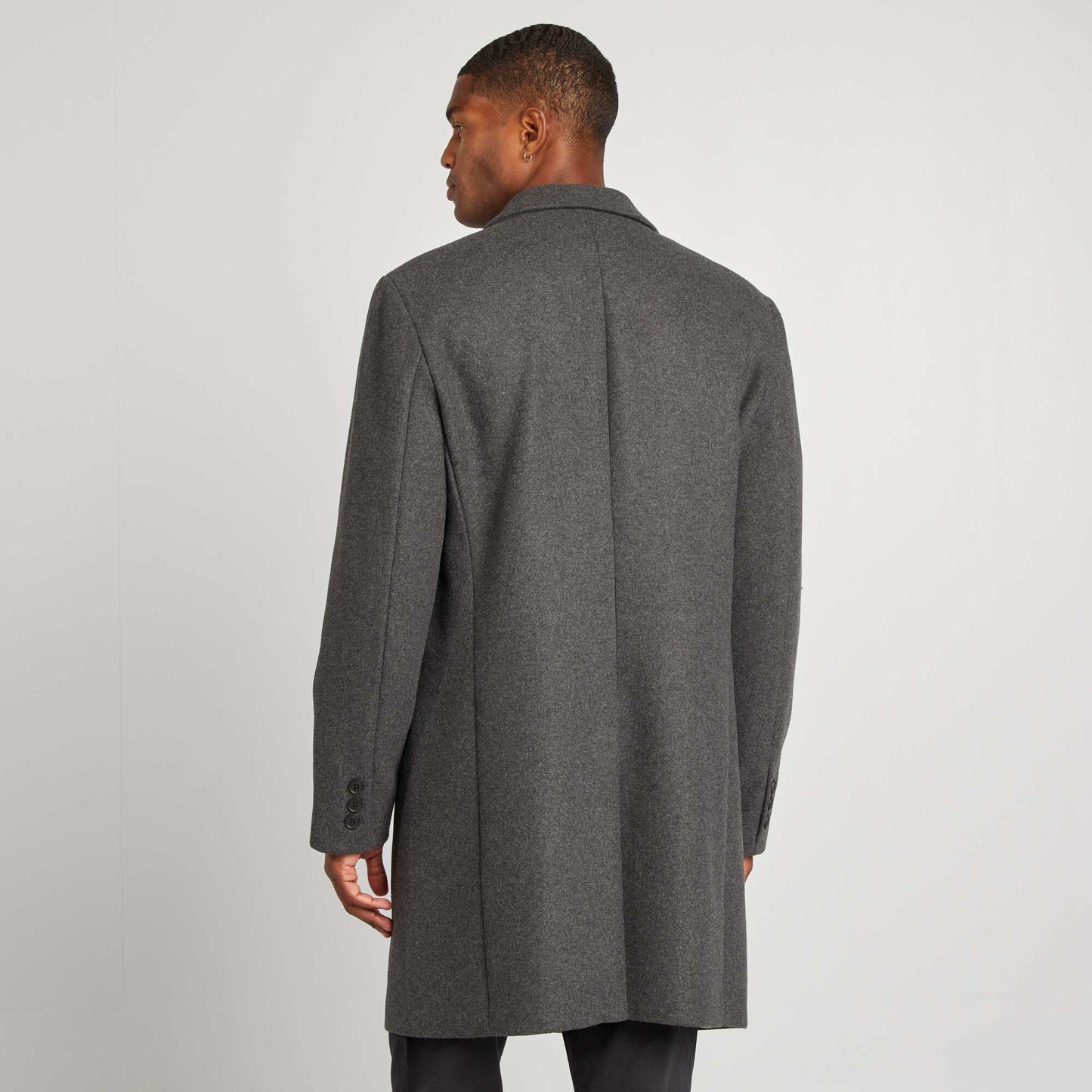 Long wool blend coat GREY