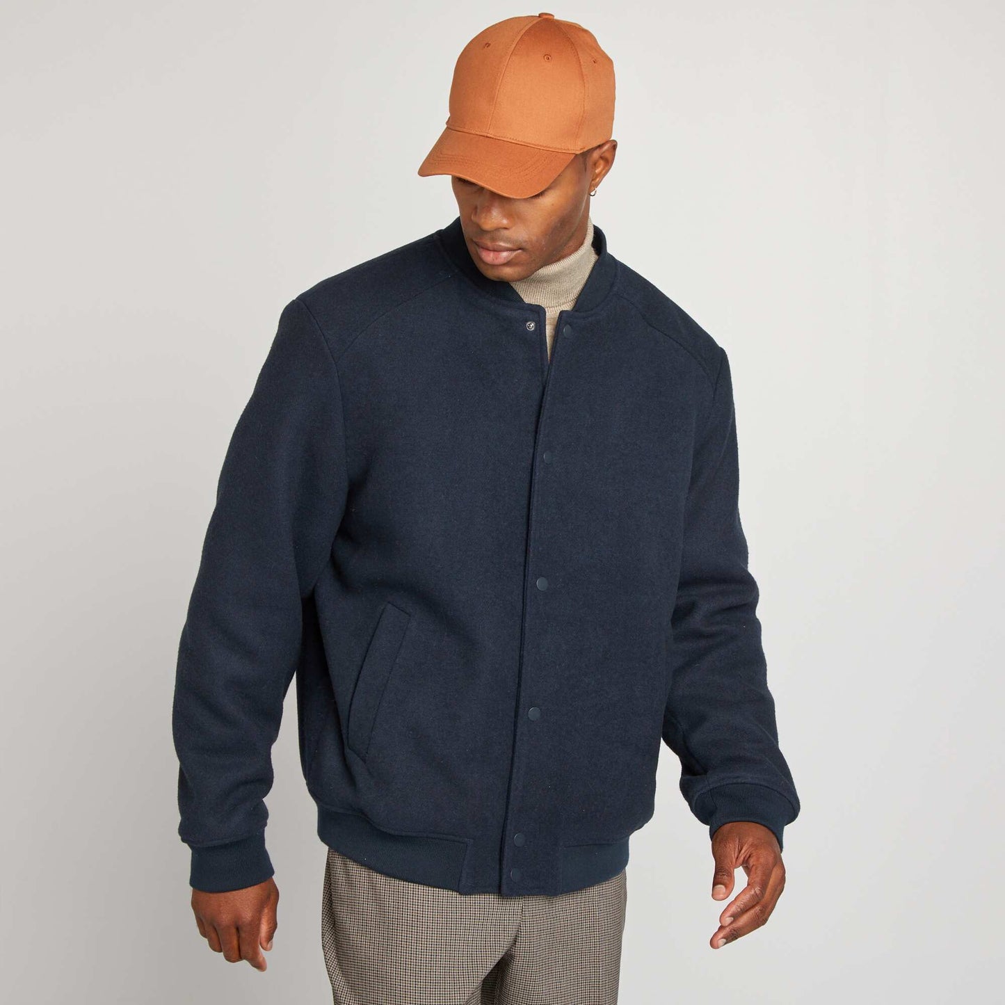 Woollen aviator jacket BLUE