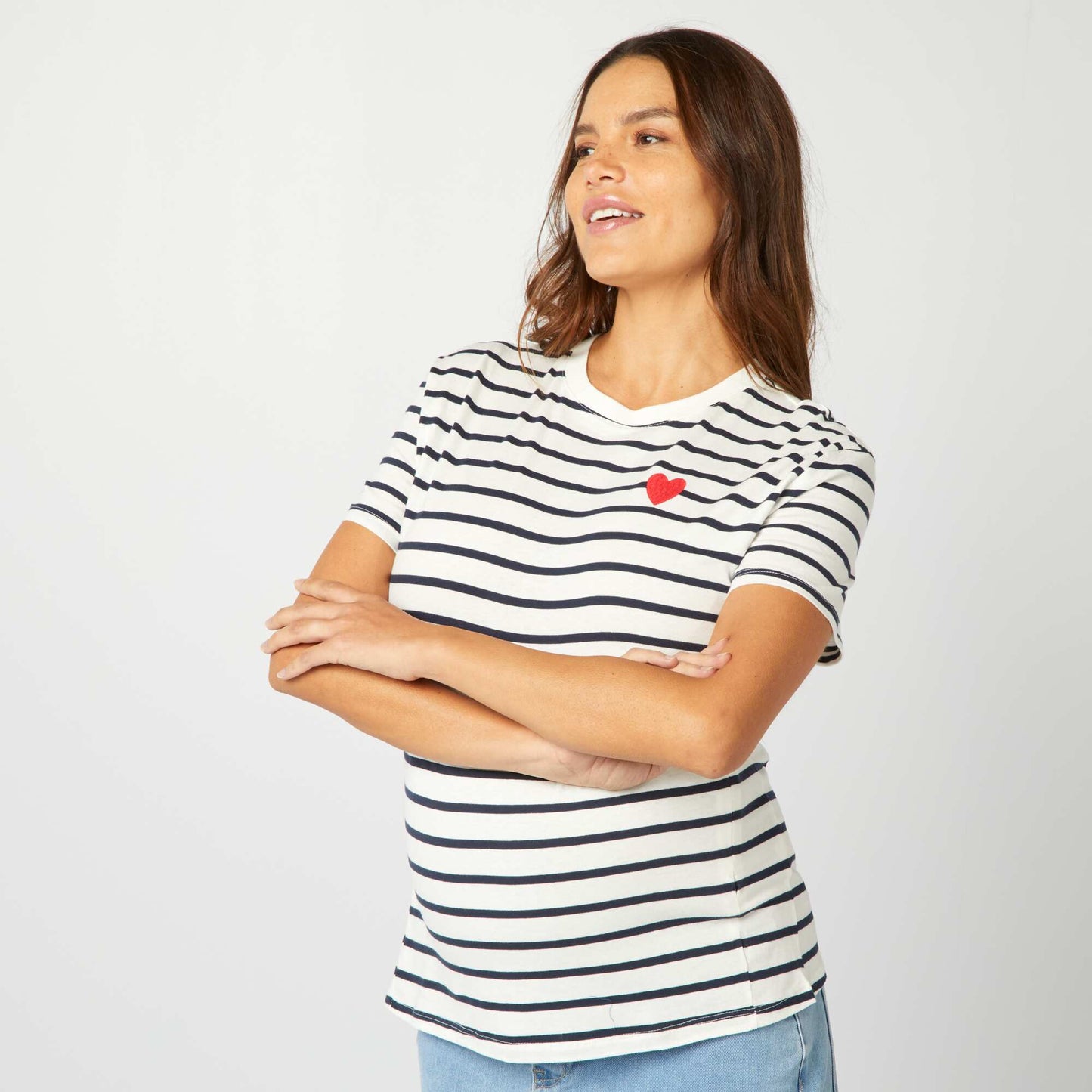 Printed nursing T-shirt WHITE