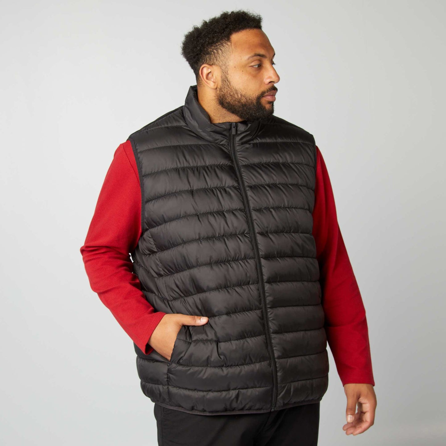 Showerproof quilted bodywarmer black