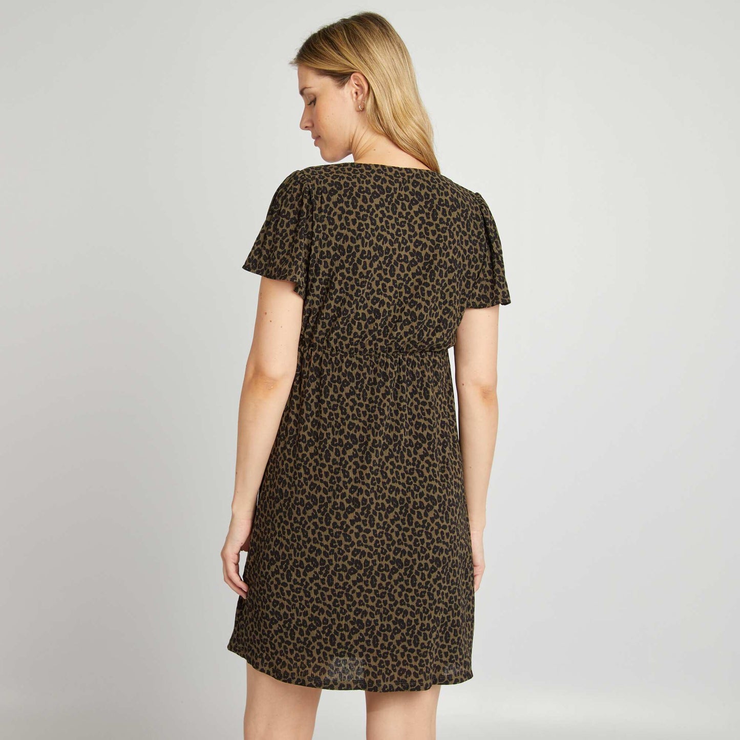 Wrapover maternity dress KHAKI