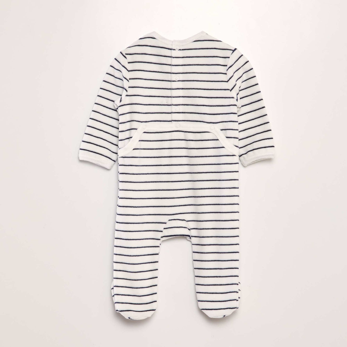 Velour sleepsuit WHITE