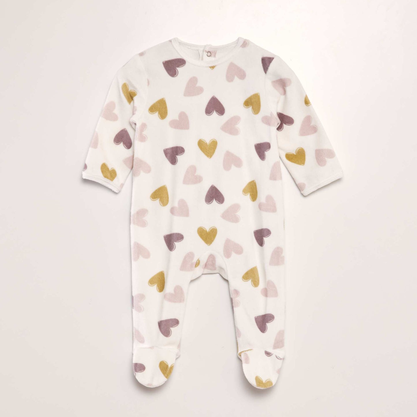 Velour sleepsuit WHITE