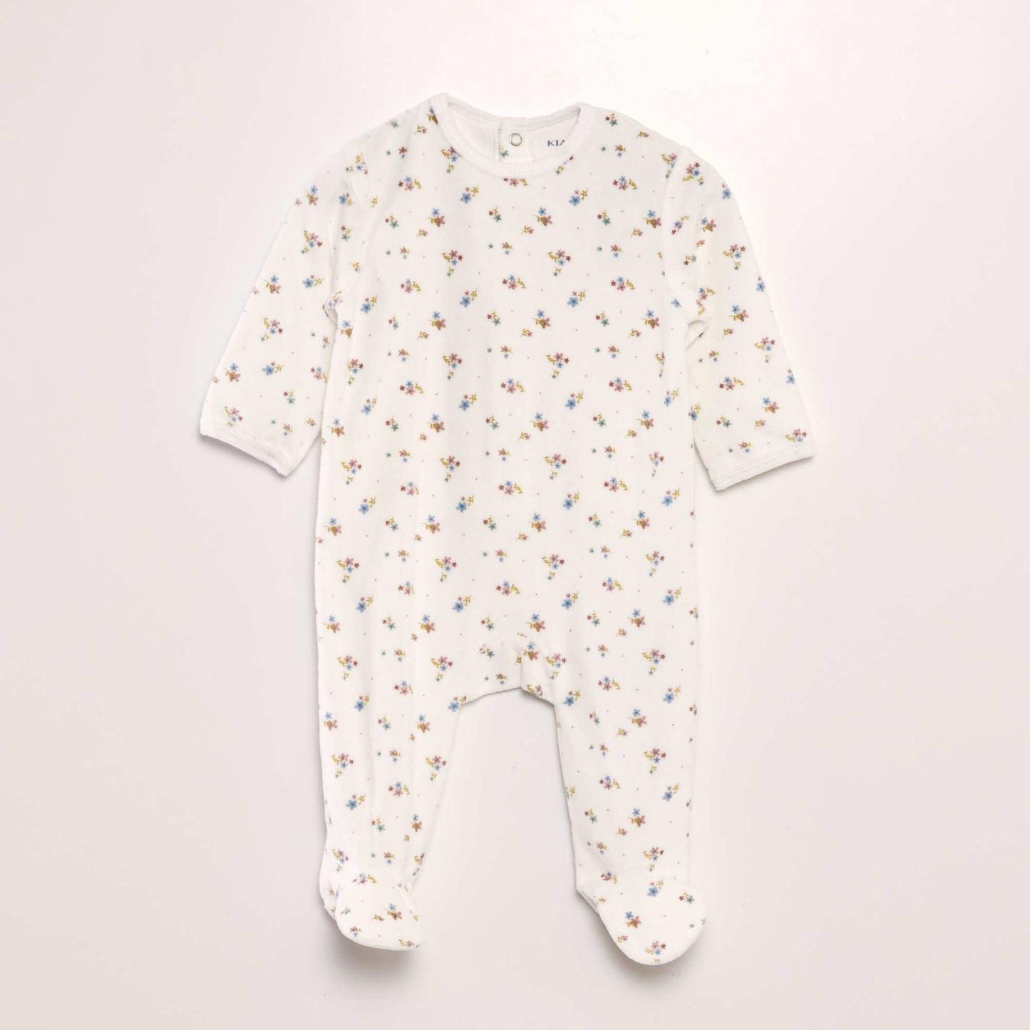 Velour sleepsuit WHITE