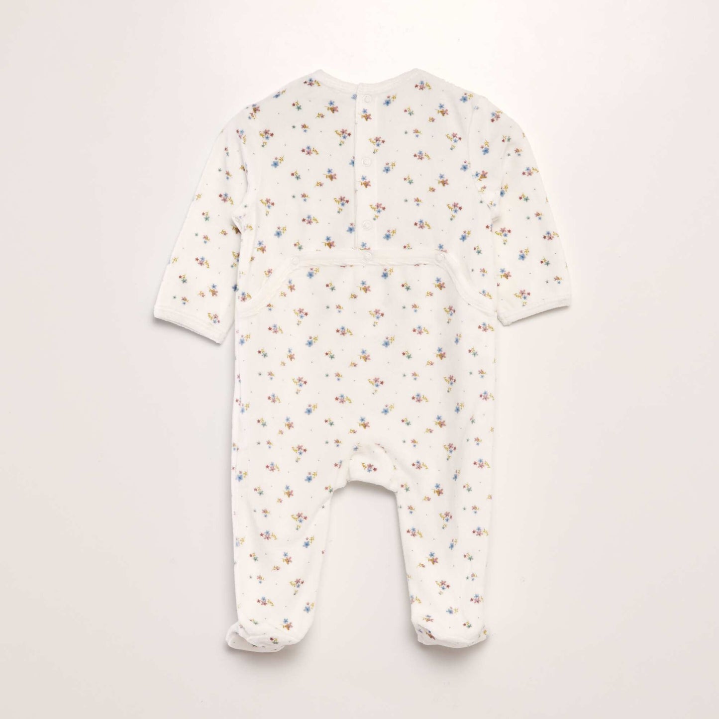 Velour sleepsuit WHITE