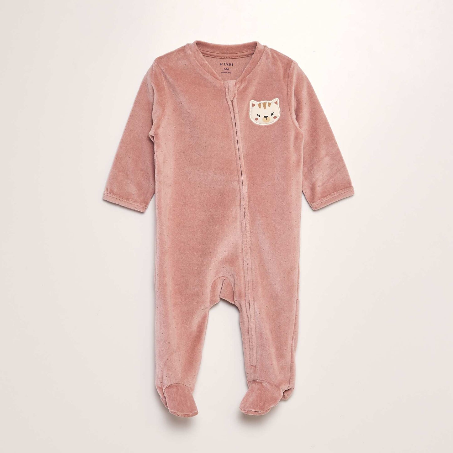 Velour sleepsuit PINK