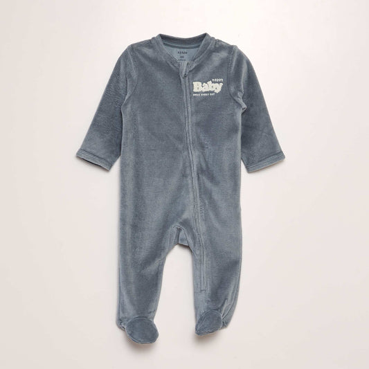 Corduroy sleepsuit BLUE